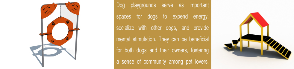 A dog park or dog playground, or let